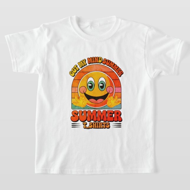 Groovy Happy Face T-Shirt - Summer Vibes & Sunshin (Ablage )