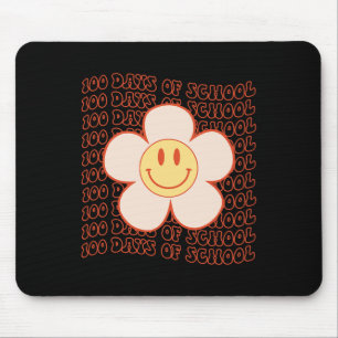 Groovy Happy Gesicht 100 Tage der Schule Niedlich Mousepad