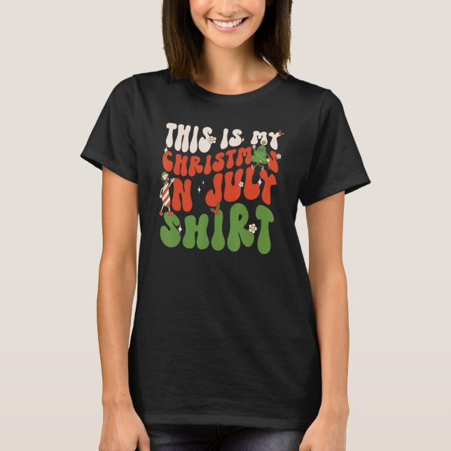 Groovy Hawaiian Beach Summer This Is My Christmas  T-Shirt (Vorderseite)