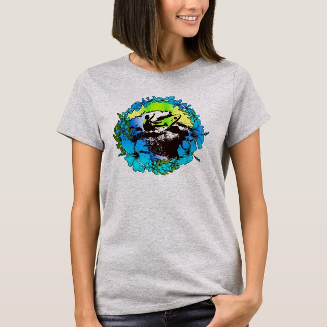 Groovy Hawaiian Surfer 1960er Jahre Retro Graphic  T-Shirt (Vorderseite)