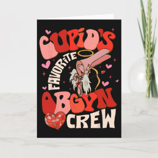 Groovy Heart Disco Cupid's Favorite Obgyn Crew Val Karte