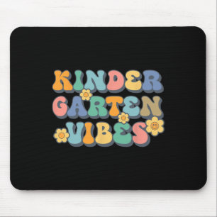 Groovy Hello Kindergarten Vibes Retro Teacher Back Mousepad