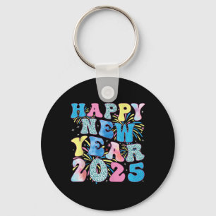 Groovy Hello New Year 2025 Family Matching Celebra Schlüsselanhänger