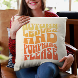 Groovy Herbst Vibes Pumpkins Personalisiert Ostdat Kissen