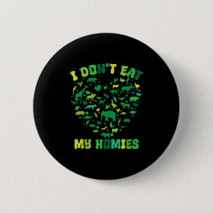 Groovy Herz Vegetarier Ich esse meine Homies Vega Button
