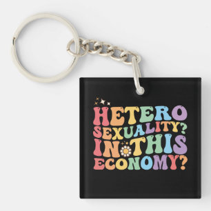 Groovy Hetero Heterosexualität In dieser Wirtschaf Schlüsselanhänger