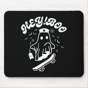 Groovy Hey Boo Krankenschwester Geist Lustig Hallo Mousepad