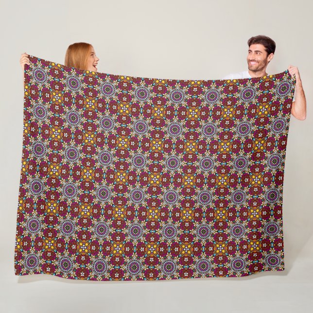 Groovy Himmlische Blumenkraft Fleecedecke (Beispiel)