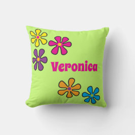 Groovy Hippie Blume Power Individuelle Name Kissen