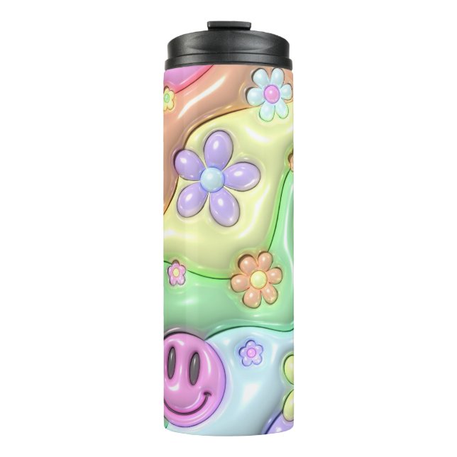 Groovy Hippie Blume Power Thermal Tumbler Thermosbecher (Vorderseite)