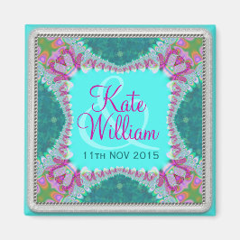 Groovy Hippie Happy Save the Date Magnet