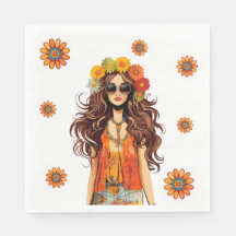 Groovy Hippie Hippy Geburtstagsparty der 1970er Ja