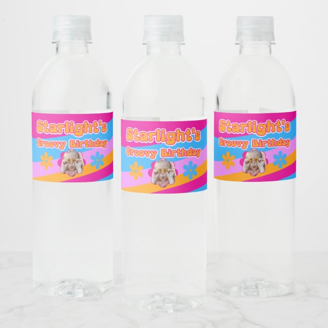 Groovy Hippie Liebe Feierlichkeiten zum Thema Lieb (Flaschen)