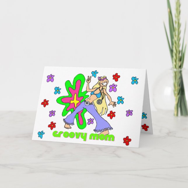 Groovy Hippie Mama Mütter Tageskarte Karte (Vorderseite)