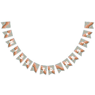 Groovy Hippie Retro Fräulein- zur-Mrs-Brautparty Wimpelkette