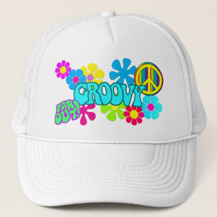 Groovy Hippie Truckerkappe