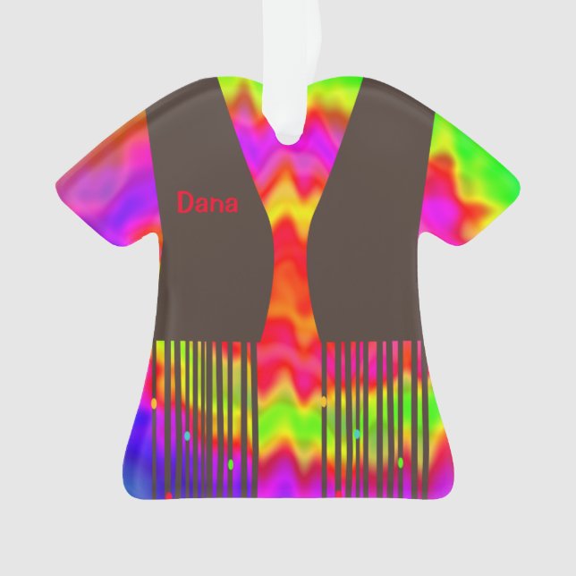 Groovy Hippie Weihnachtsschmuck 2 Ornament (Vorderseite)