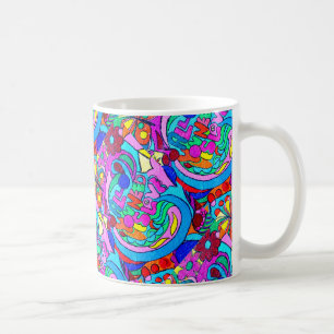 groovy Hippieart-MehrfarbenLiebe Kaffeetasse