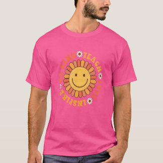 Groovy Hippy Teacher Seien nette Liebe Inspirier E T-Shirt