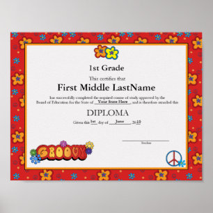 Groovy Homeschooler Diploma Poster