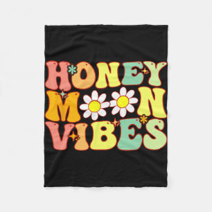 Groovy Honeymoon Stimmung Braut Brautparty Flitter Fleecedecke