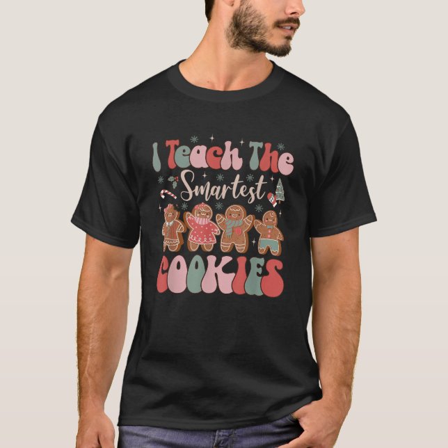 Groovy I lehre Smartestes Cookies Funny Teacher Ch T-Shirt (Vorderseite)