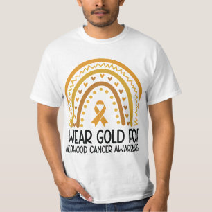 Groovy I trägt Gold für das Bewusstsein für Krebs T-Shirt