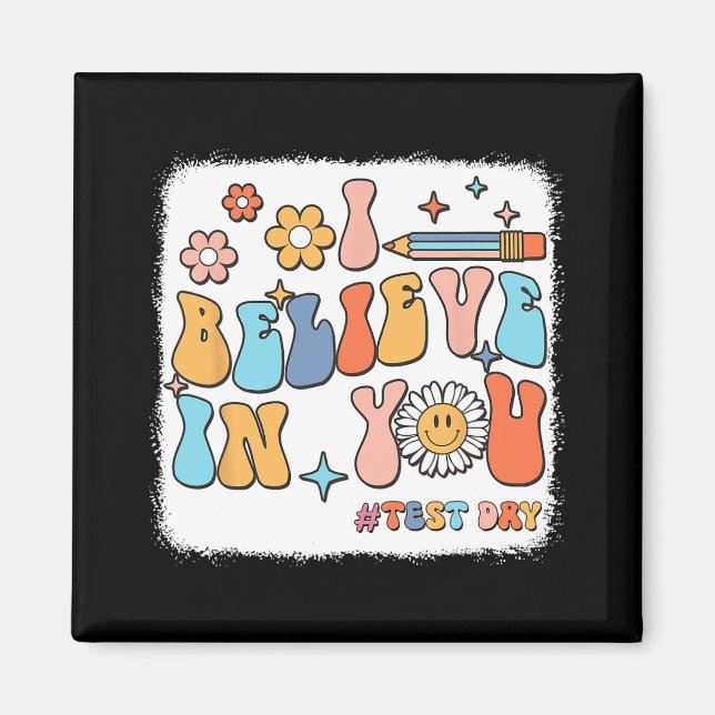 Groovy Ich glaube an dich Testlehrer Magnet (Vorne)