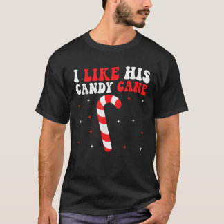 Groovy ich mag seinen Candy Cane Weihnachts-Matchi T-Shirt