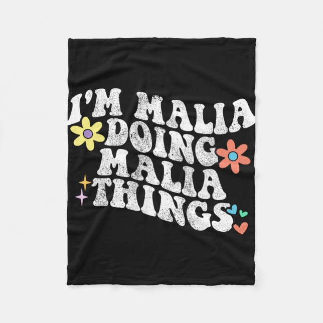 Groovy Im Malia Doing Malia Things Funny Mother Fleecedecke (Vorderseite)