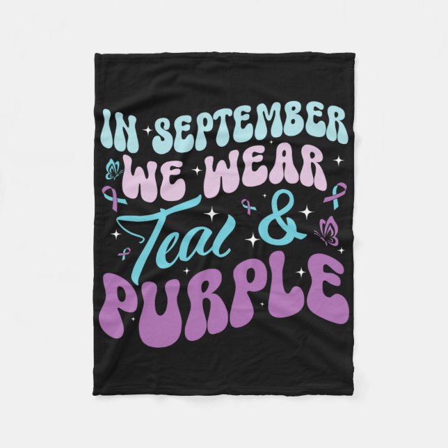 Groovy im September tragen wir Aquamarinen und Lil Fleecedecke (Vorderseite)