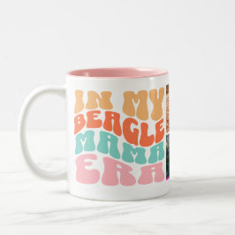 Groovy in meinem Beagle Mama Era 3 Foto Zweifarbige Tasse