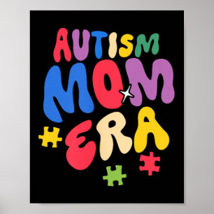 Groovy in meiner Autismus-Mama Era Funny Awareness Poster