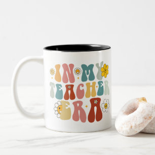 Groovy in meiner Lehrer-Ära Zurück zur Schule Lehr Zweifarbige Tasse