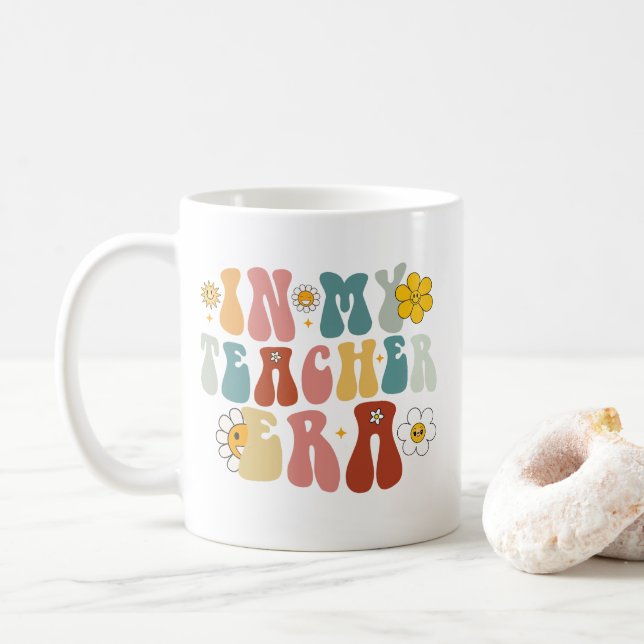 Groovy in meiner Lehrerzeit zurück zum Schullehrer Kaffeetasse (Mit Donut)
