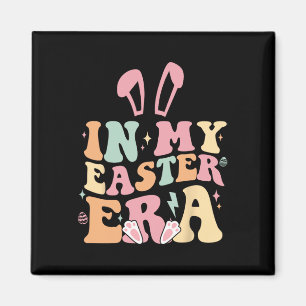 Groovy in meiner Oster-Ära Lustiger Hase Frohe Ost Magnet