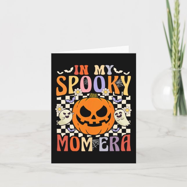 Groovy in meiner spöttischen Mama Era Retro Hallow Karte (Vorderseite)
