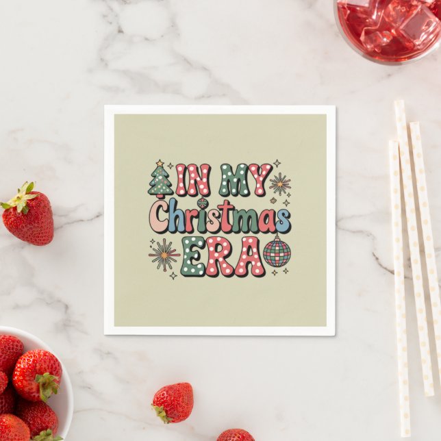 Groovy in meiner Weihnachtszeit Funny Teacher Serviette (Beispiel)