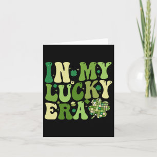 Groovy in My Lucky Era St Patrick's Day Kleeblatt Karte