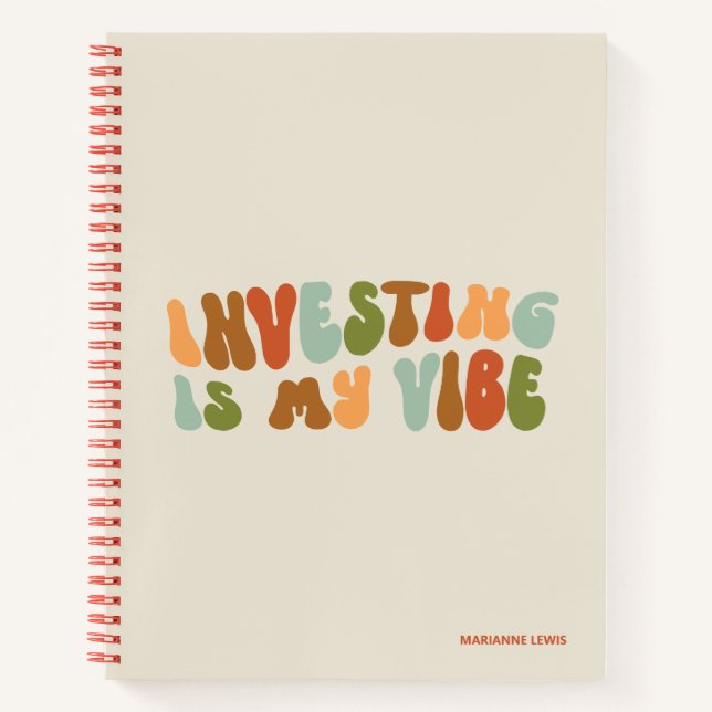 Groovy Investing ist meine Vision, Finanzmanager Notizbuch (Vorderseite)