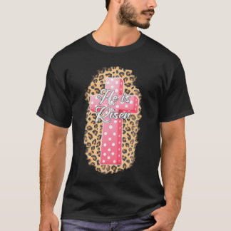 Groovy ist Risen Cross Christians Religious Leop T-Shirt