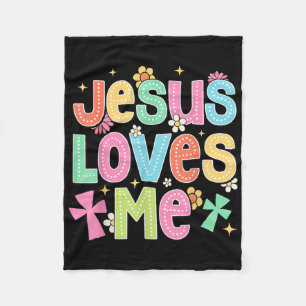 Groovy Jesus liebt mich Biblisch Christliche Kirch Fleecedecke