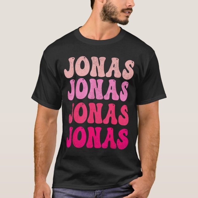 Groovy Jonas First Name D I Love Jonas Tees Meme  (Vorderseite)