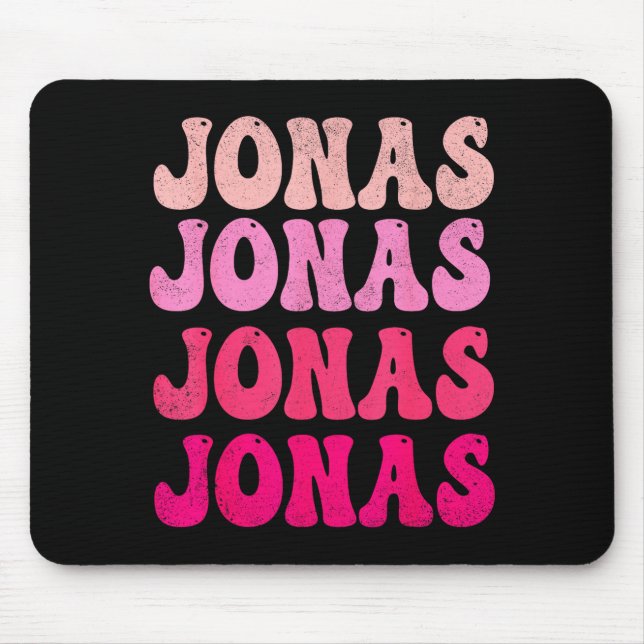 Groovy Jonas First Name D I Love Jonas Tees Meme  Mousepad (Vorne)