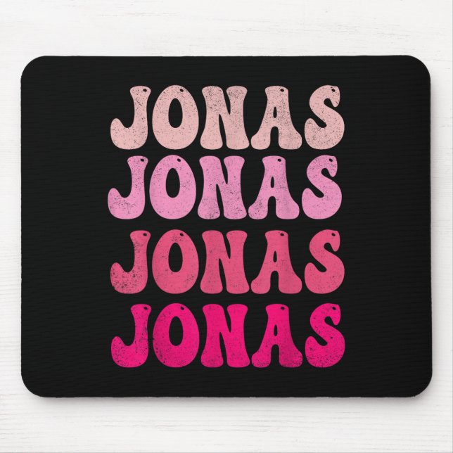 Groovy Jonas First Name D I Love Jonas Tees Meme  Mousepad (Vorne)