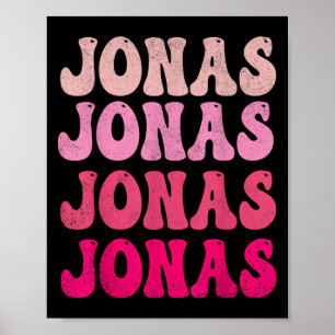 Groovy Jonas Vorname D I Love Jonas Tees Meme  Poster