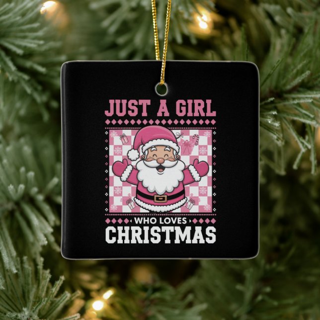 Groovy Just A Girl, die Weihnachten Weihnachten We Keramikornament (Baum)