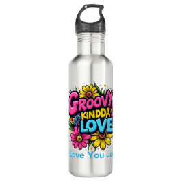 Groovy Kinda Liebe Edelstahlflasche