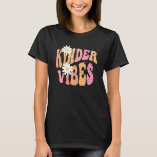 Groovy KINDER VIBES Lehrer Herbstfarben Kindergart T-Shirt