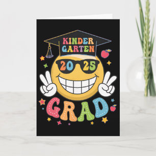 Groovy-Kindergarten-Absolvent Glücklicher Abschlus Karte